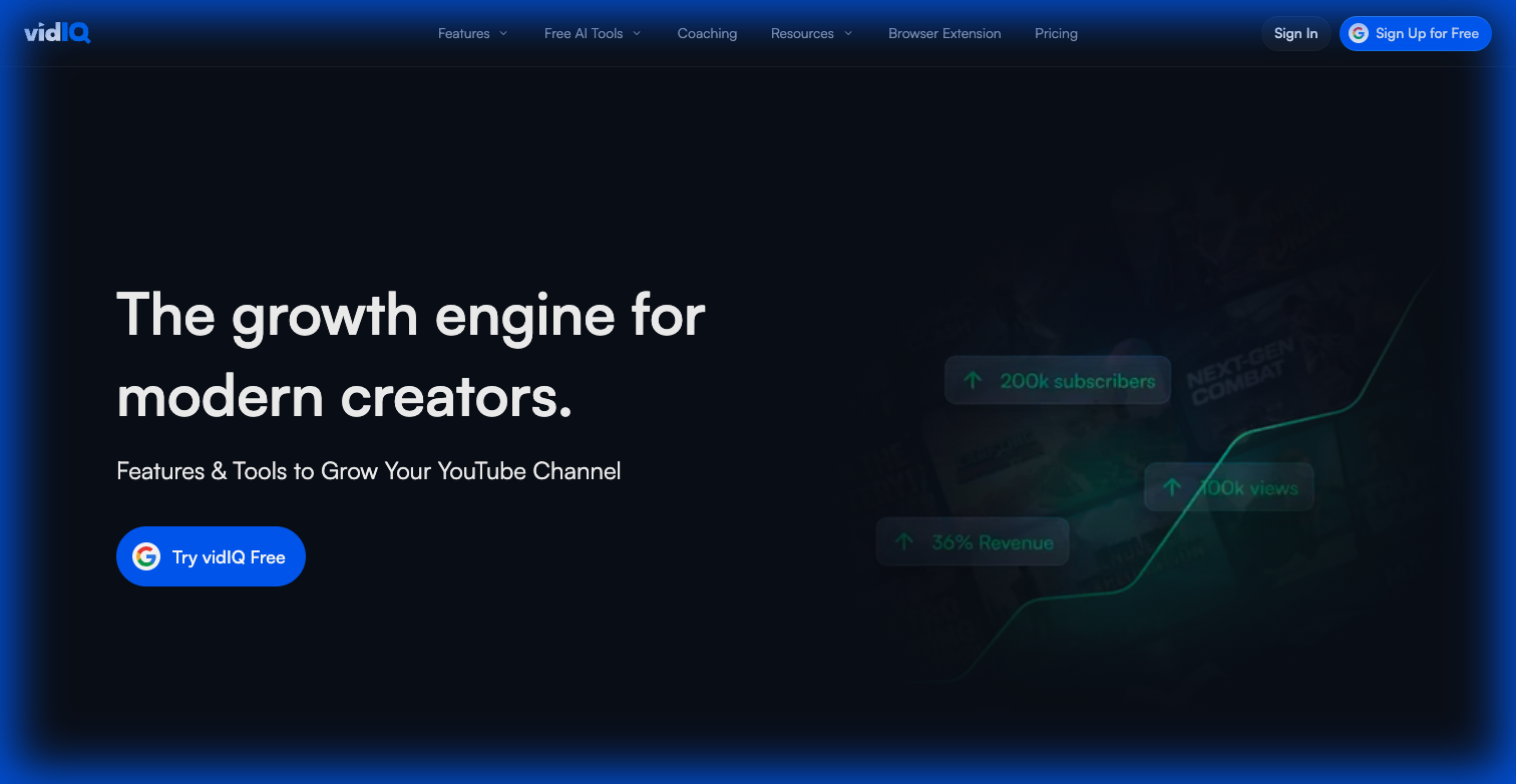 VidIQ Features overview